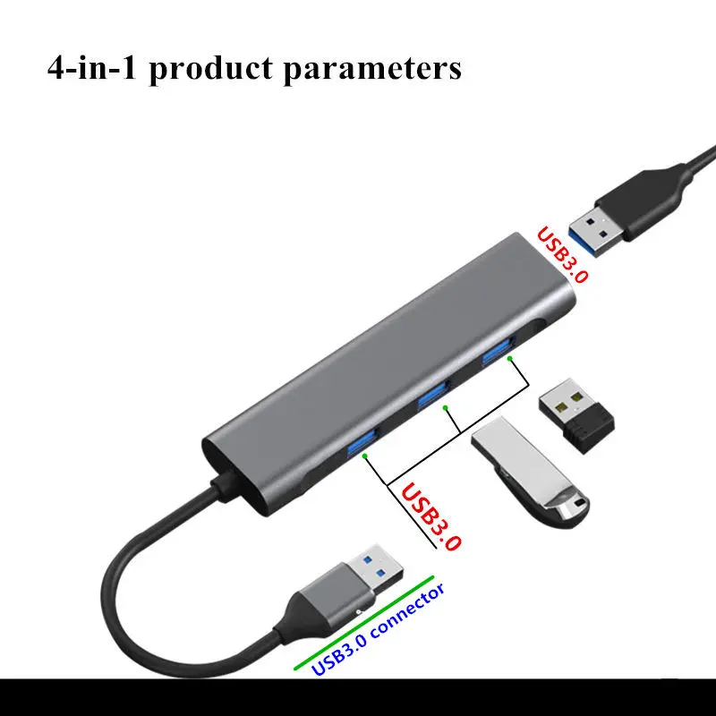 4 в 1 концентратор для Xiaomi huawei ноутбук samsung S8 9+ 10 USB-C к HDMI док-станция PD адаптер питания быстрая зарядка для huawei P30 - Цвет: Grey