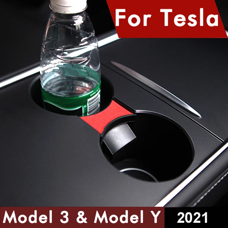 

Model3 Car Water Cup Holder For Tesla Model Y 2021 Accessories Interior Center Console Storage Organizer Model 3 Three
