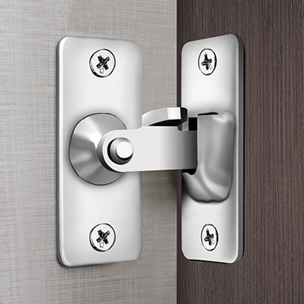 

S L Stainless Steel 90 Degree Buckle Right Angle Hook Lock Bolts For Sliding Wood Metal Door Windows Sheds Drawer Cabinet Hook
