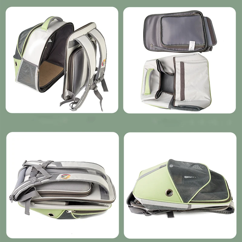 Масштабируемый рюкзак для кошек и собак портативный из ткани Оксфорд дышащая