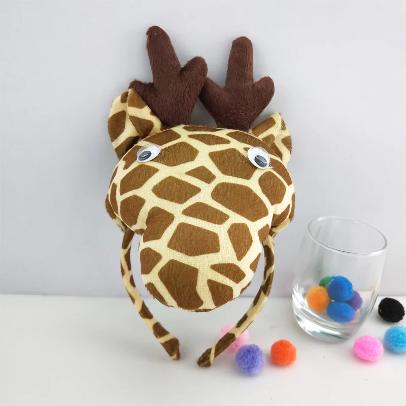 

Cartoon Plush 3D Deer Elk Animal Headband Tail Set Cosplay Props Carnival Birthday Party Halloween Christmas Hair Accessories