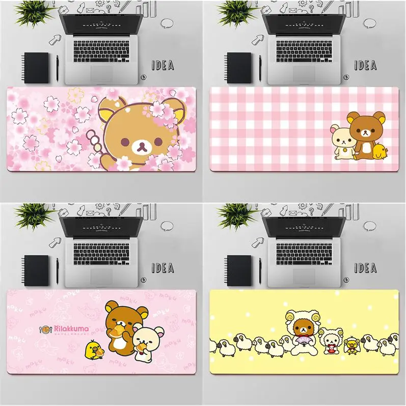 FHNBLJ высококачественный игровой коврик для мыши с милым рилаккумой медведем из