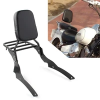 motorbike backrest sissy bar luggage rack with leather pad for yamaha v star xvs400 xvs650 classic 1998 2014 dragstar 400 650