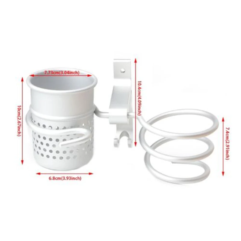 Настенный держатель для фена алюминиевый гребня стойка набор органайзеров