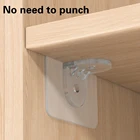 Клейкие прищепки для полки, без сверления гвоздей, держатели для шкафа, кухни, ванной, шкафа, настенные прищепки