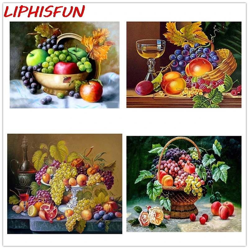 Алмазная живопись LIPHISFUN 5d diy украшение для дома алмазная вышивка красное вино