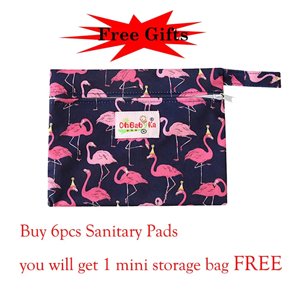 7 шт./компл. Женская тканевая менструальная прокладка гигиенические прокладки