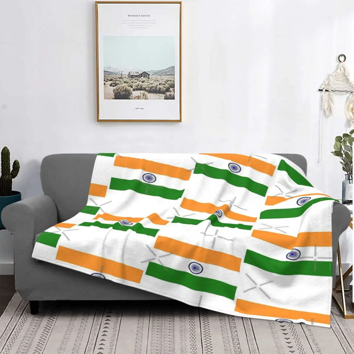 

Hermosa bandera de la India, manta a cuadros para cama, colcha, manta Thermal de 90 cm en la cama
