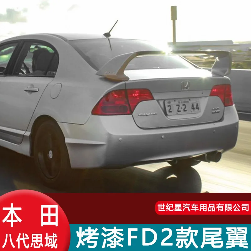 For Honda Civic FD2 2002-2013 high quality ABS Plastic Unpainted Color Rear Spoiler Wing Trunk Lid Cover Car Styling | Автомобили и