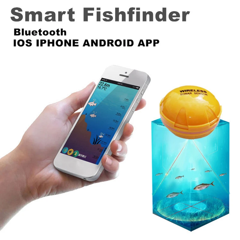 Wireless Fish Finder Gps Sonar Smart Phone Bluetooth Fish Finder Visual HD Sonar Measuring Water Depth Echo Sounder Fish Finders enlarge