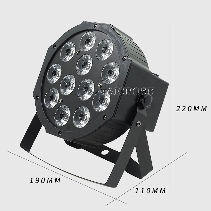 30 шт./лот 12x12 Вт Светодиодный светильник Par s RGBWA UV 6 в 1 плоский par led Can 64 настенный