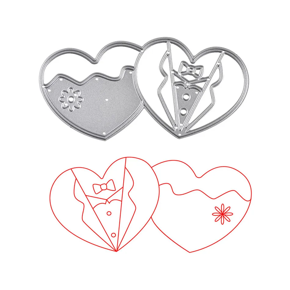 Кокороса сердце одежда штампы металлические Вырубные Скрапбукинг тиснение