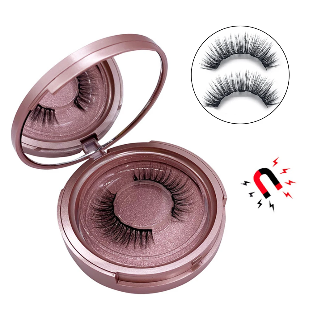 Магнитные ресницы 3D накладные 5 магнитов поддельные ручной работы норки лазеры