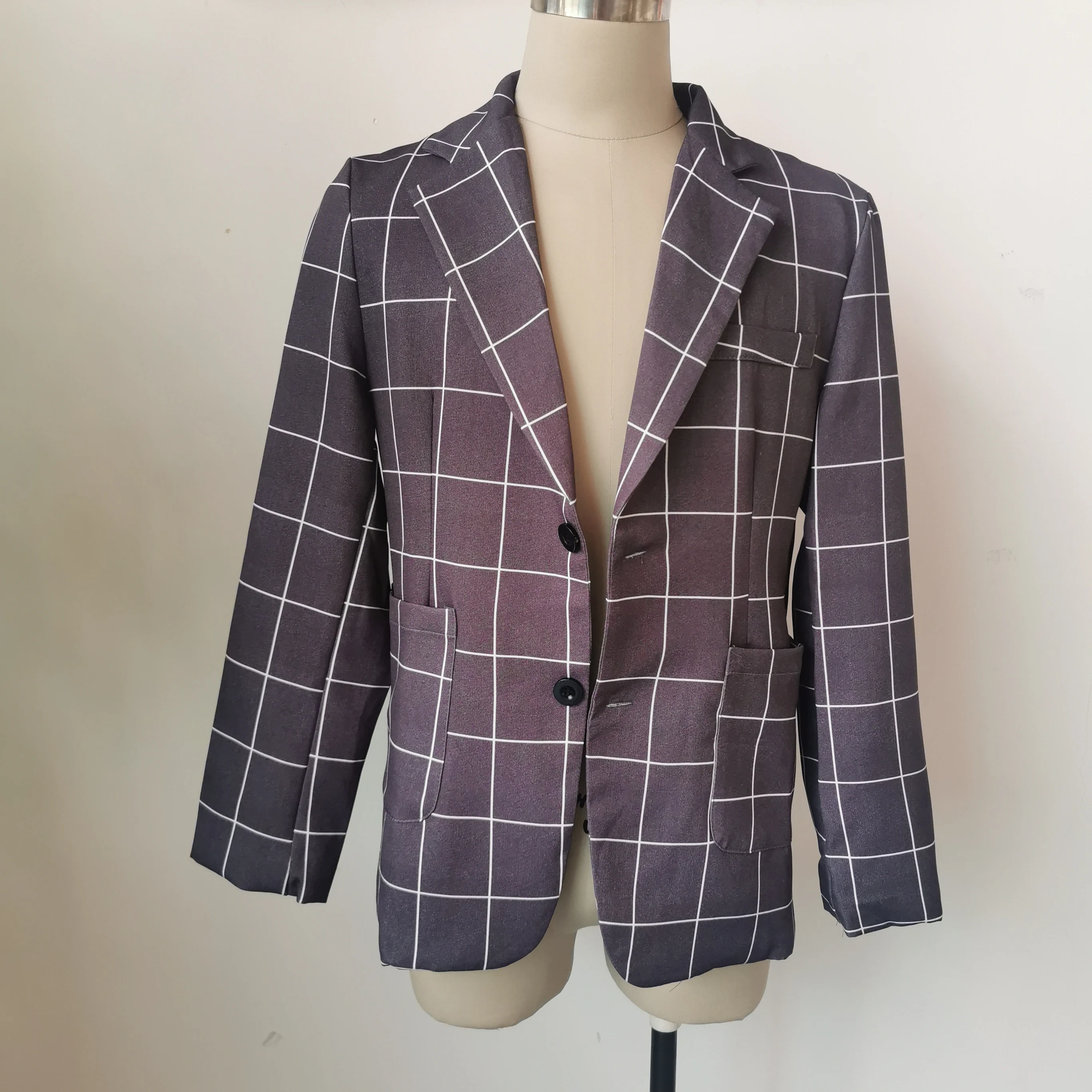 Blazer Tops Men New Male Lattice Jacket Europe Style Slim Fit Casual Fashion Trend Stylish Fall Plaid Clothing | Мужская одежда