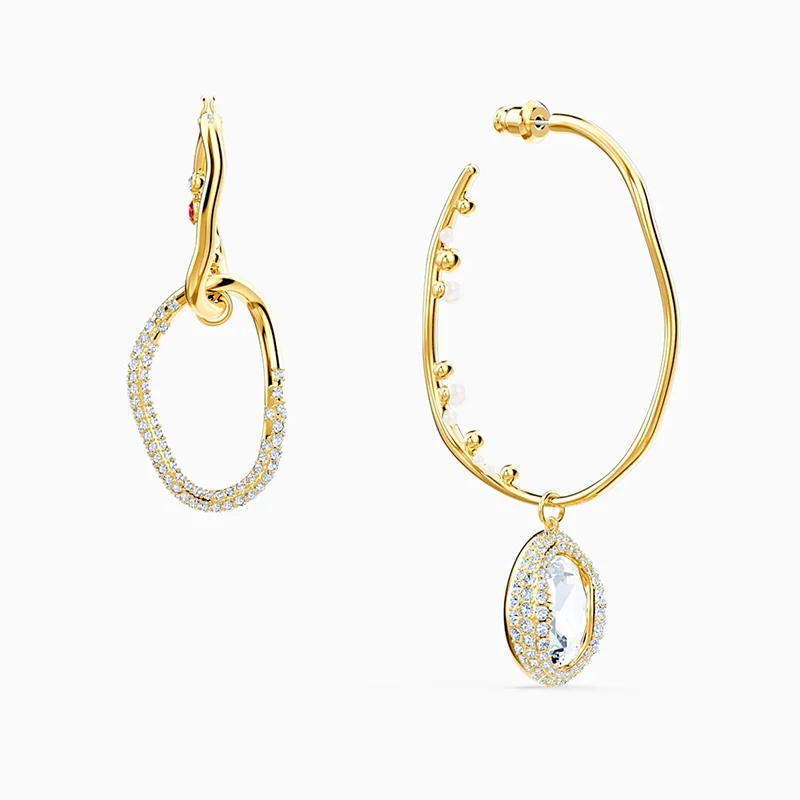 

Fashion SWA New SHELL PIERCED EARRINGS Charming Ocean Irregular Coral Decoration Pearl Crystal Earrings Women Jewelry Gift