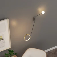 modern nordic led wall lamp adjustable telescopic corner wall lamp %e2%80%8bliving room creative reading bedroom bedside long arm lamp