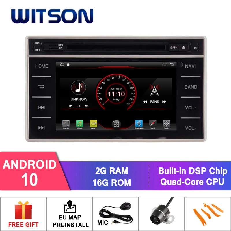 Автомобильный радиоприемник WITSON Android 10 DVD GPS для TOYOTA HILUX 2015 навигационные системы