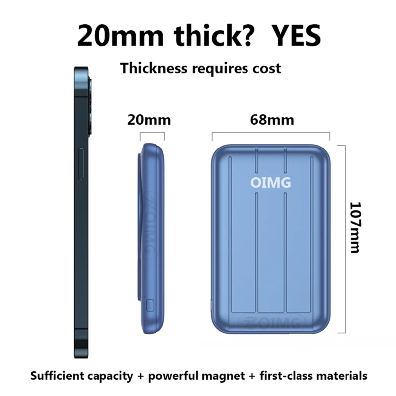 

Power Bank 10000mAh For magsafe 15W Magnetic Fast Wireless powerbank Charger For iphone xiaomi Samsung QI Mobile Phone battery