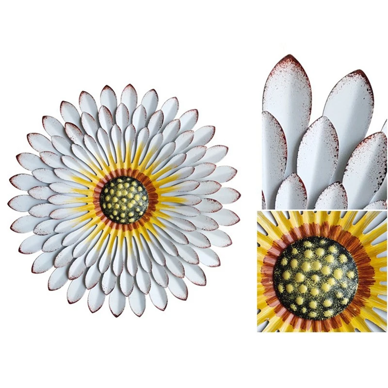 

Metal Sunflower Wall Hanging Decoration Flower Wall Art Crafts for Indoor Outdoor Home Bedroom Office Garden