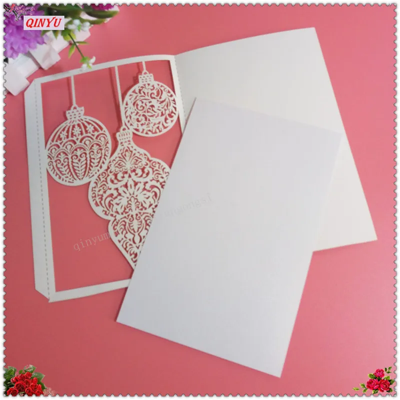 30 шт./компл. деликатный резной рисунок Пригласительные открытки на свадьбу