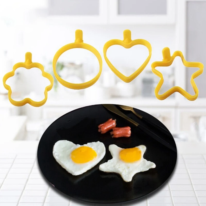 4 шт./компл. случайный цвет Силиконовое кольцо для яиц антипригарное кухонные