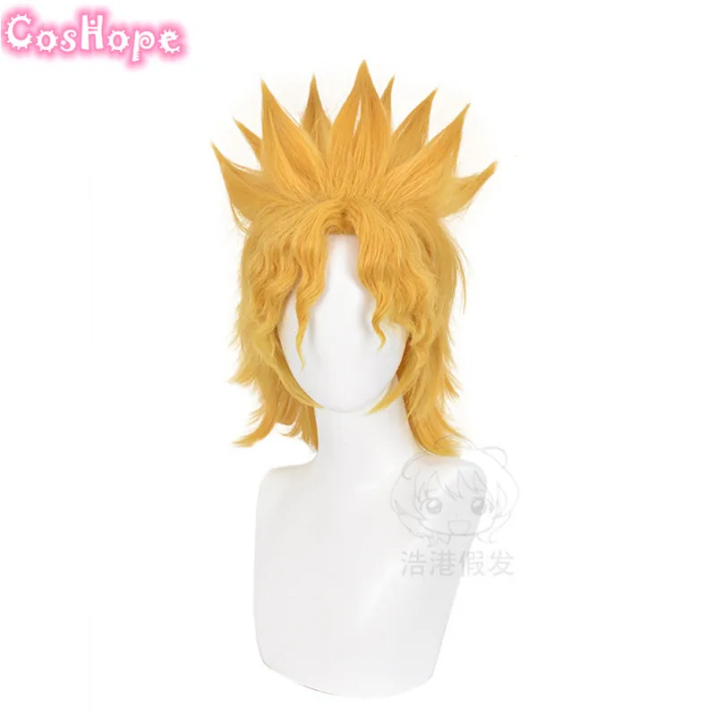 Мужской термостойкий парик Dio Brando короткий золотой для косплея из термостойкого