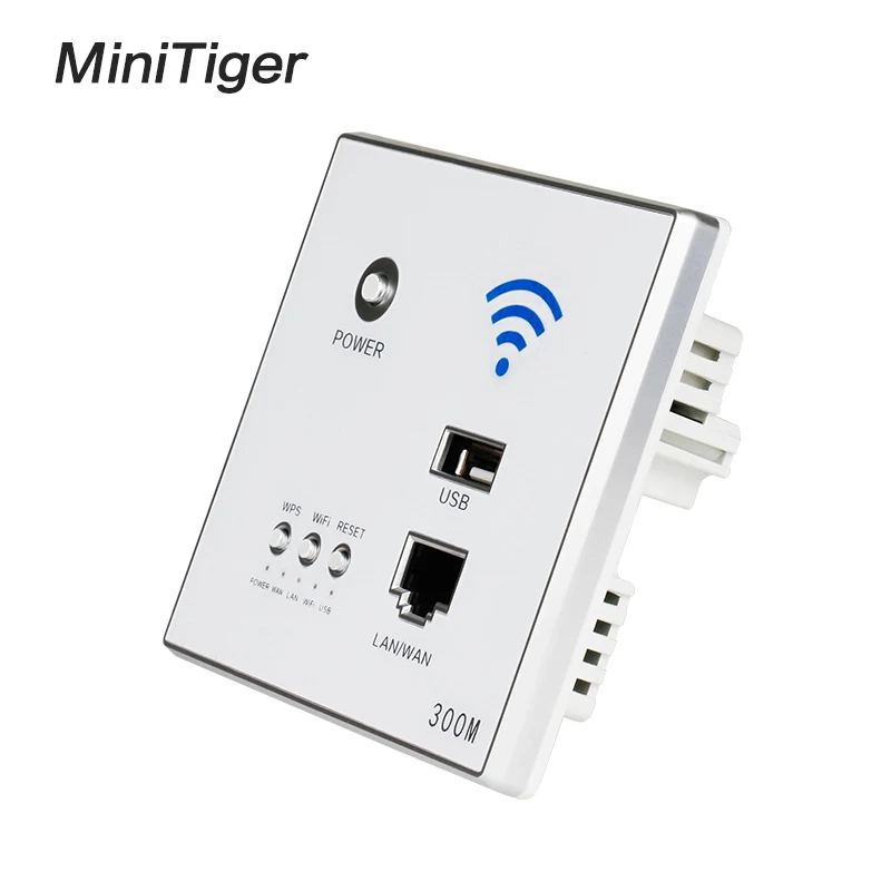 Mini Tiger 300 м 110 ~ 250 В новинка белая USB розетка беспроводная Wi Fi зарядка настенный