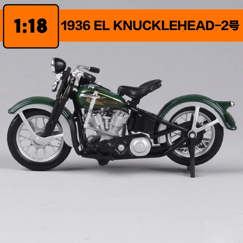 Maisto 1:18 Harley Davidson 1936 EL KNUCKLEHEAD мотоцикл металлическая модель игрушки для детей