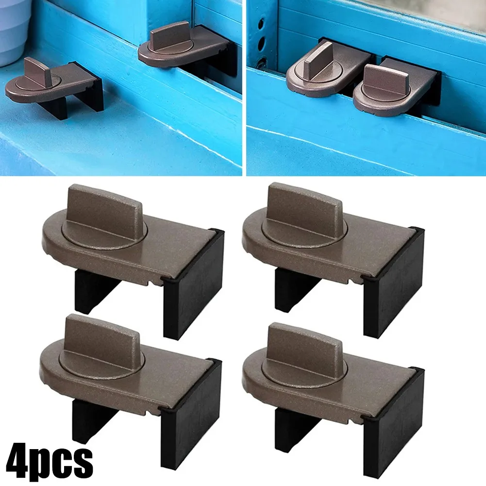 

4pcs Cabinet Locks Furniture Fittings Sliding Sash Stopper Cabinet Locks Straps Sliding Lock Doors Sliding Furniture For Home