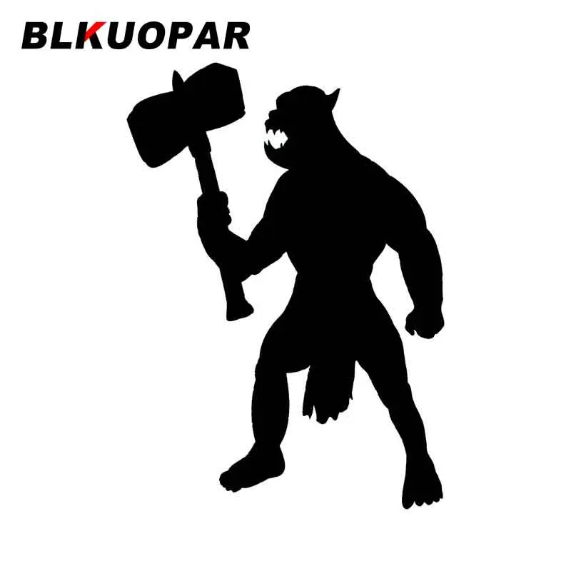

Наклейки на автомобиль BLKUOPAR, с рисунком Orc, силуэт, простые устойчивые к царапинам наклейки, солнцезащитные высечки, наклейки на багажник, до...