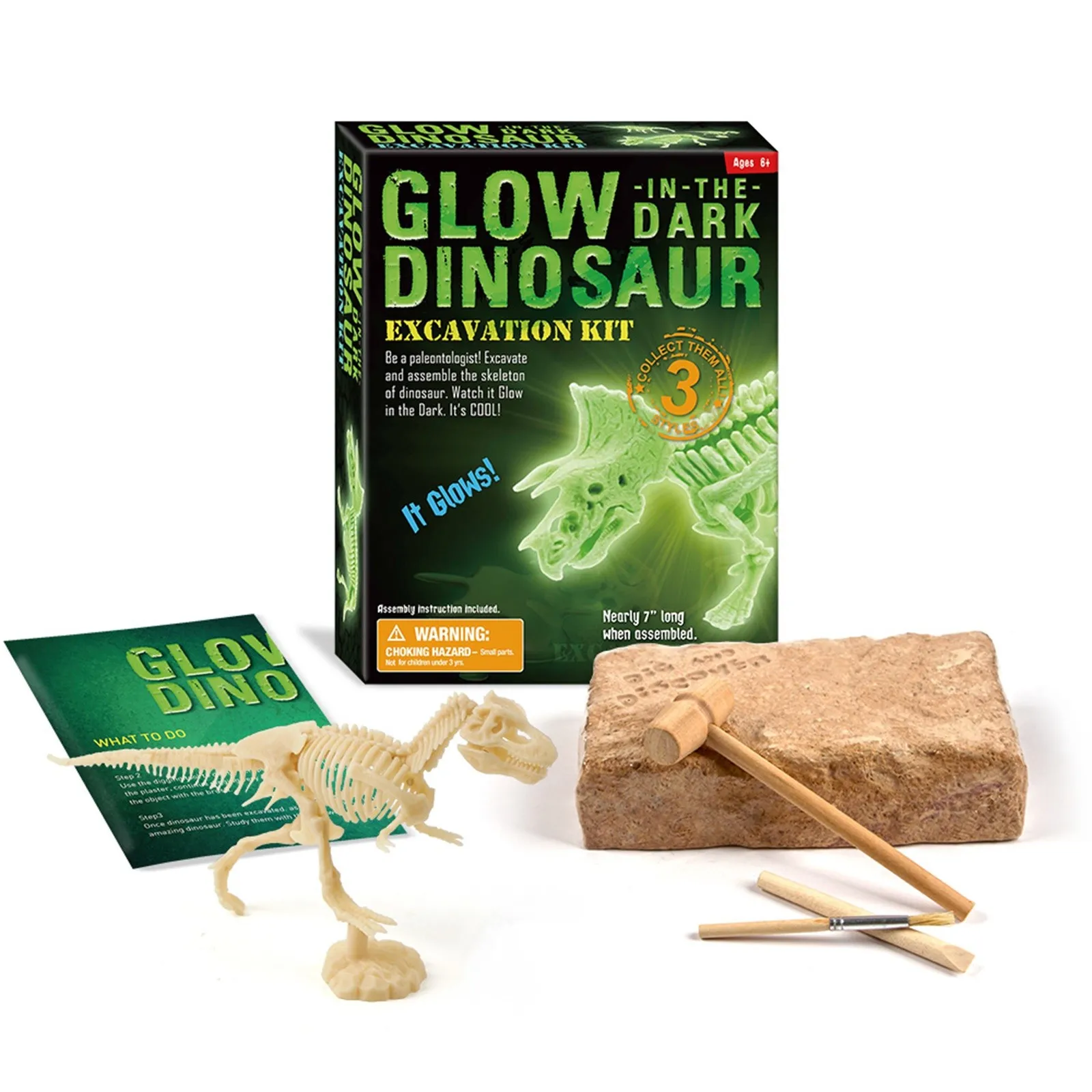 

children's Dinosaur Playing Toy Luminous Dinosaur Fossil Digging Game Kit Kids Dinosaur Sandbox Set Kids education toy gifts new