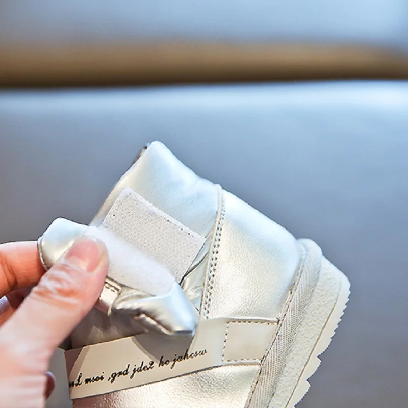 Ботинки для девочек коллекция 2019 года модные зимние ботинки малыша Детские