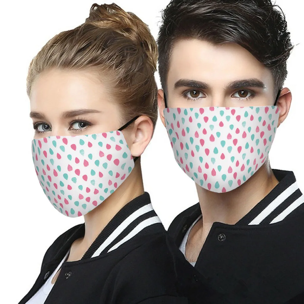 

10PCS fashion Unisex Print Lovely Dust-proof washable cotton printed mask Reusable Mouth Face Masks Mouth Cover