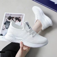 2021 mesh sports sneakers female summer flat shoes lightweight breathable ladies casual shoes white calzado mujer plus size 40