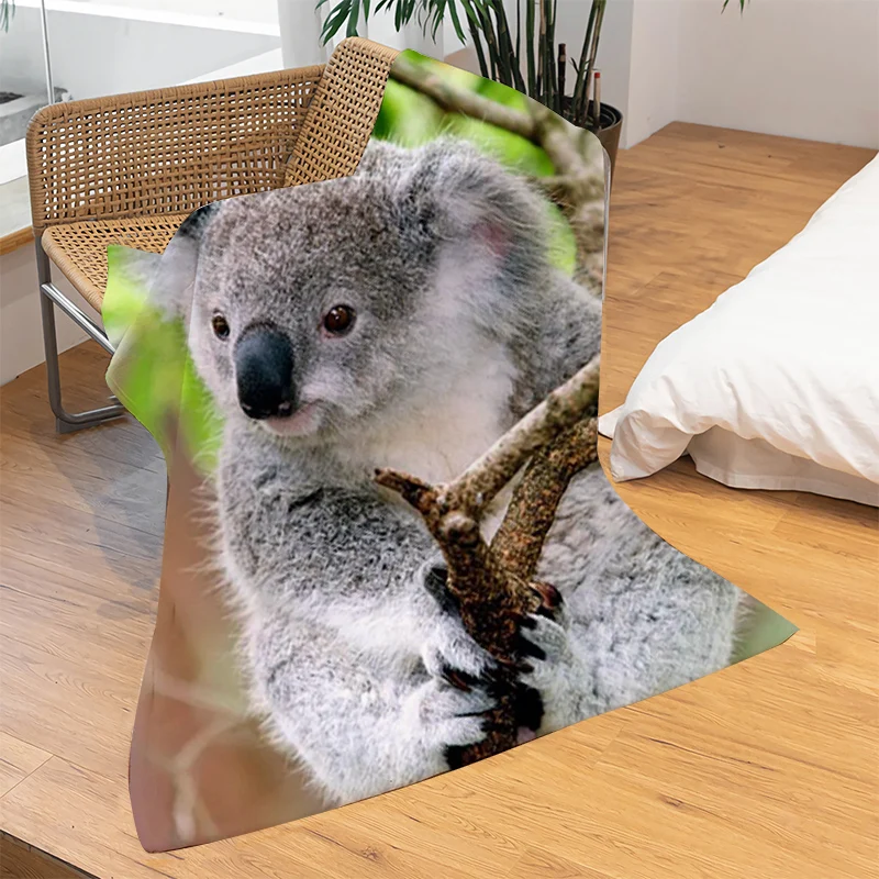 Australian Koala Bear Flannel Blankets Bed Cover Fleece Throws Travel