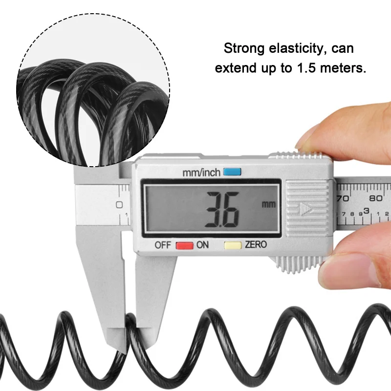 

Durable Helmet Lock Chain 4 Digit Password Combination Portable Bike Motorcycle Anti-theft Cable Lockstitch