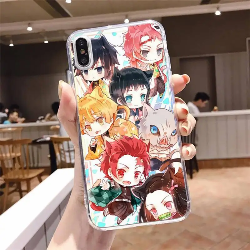 

Kamado Nezuko Kimetsu Yaiba Demon Slayer Phone Case Transparent soft For iphone 5 se 6 6s 7 8 11 12 plus mini x xs xr pro max
