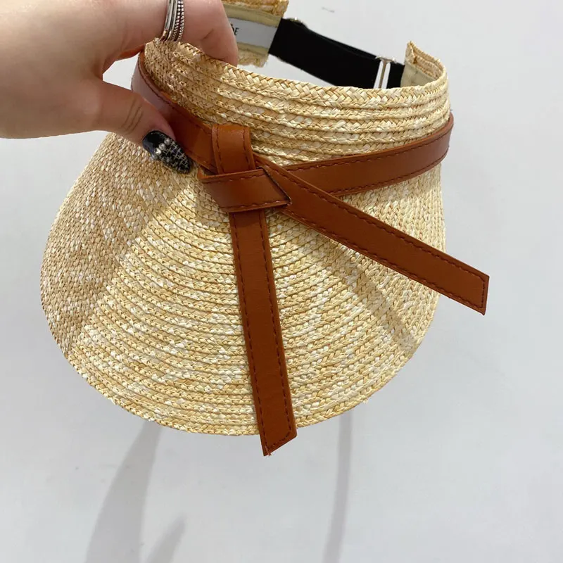 

Изготовленный На Заказ летние женские туфли-лодочки; Сделанные вручную соломенная шляпа коричневый пояс с бантом, на каждый день, для девушек бейсбольная кепка для женщин козырьки для отдыха дизайнерские солнцезащитный козырек Дерби шляпа