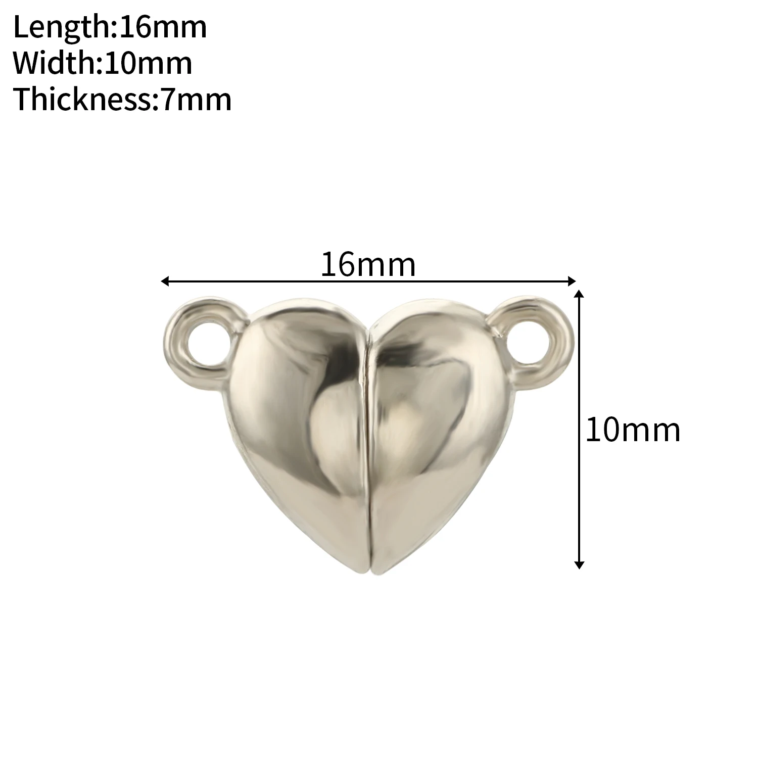 5Sets Love Heart Ball Shaped Metal Strong Magnetic Clasps Connected End Caps For Jewelry Making DIY Couple Bracelet Necklace - купить по