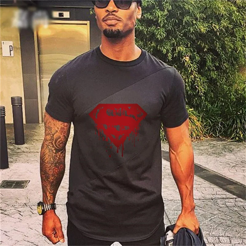 

2021Fshion Youth Slim Letter Print Short Sleeve T-Shirt Men