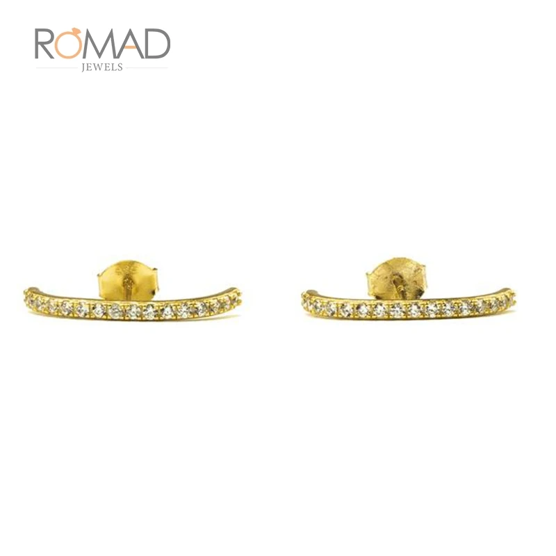 Женские серьги-гвоздики из серебра 925 пробы с фианитом | Украшения и аксессуары