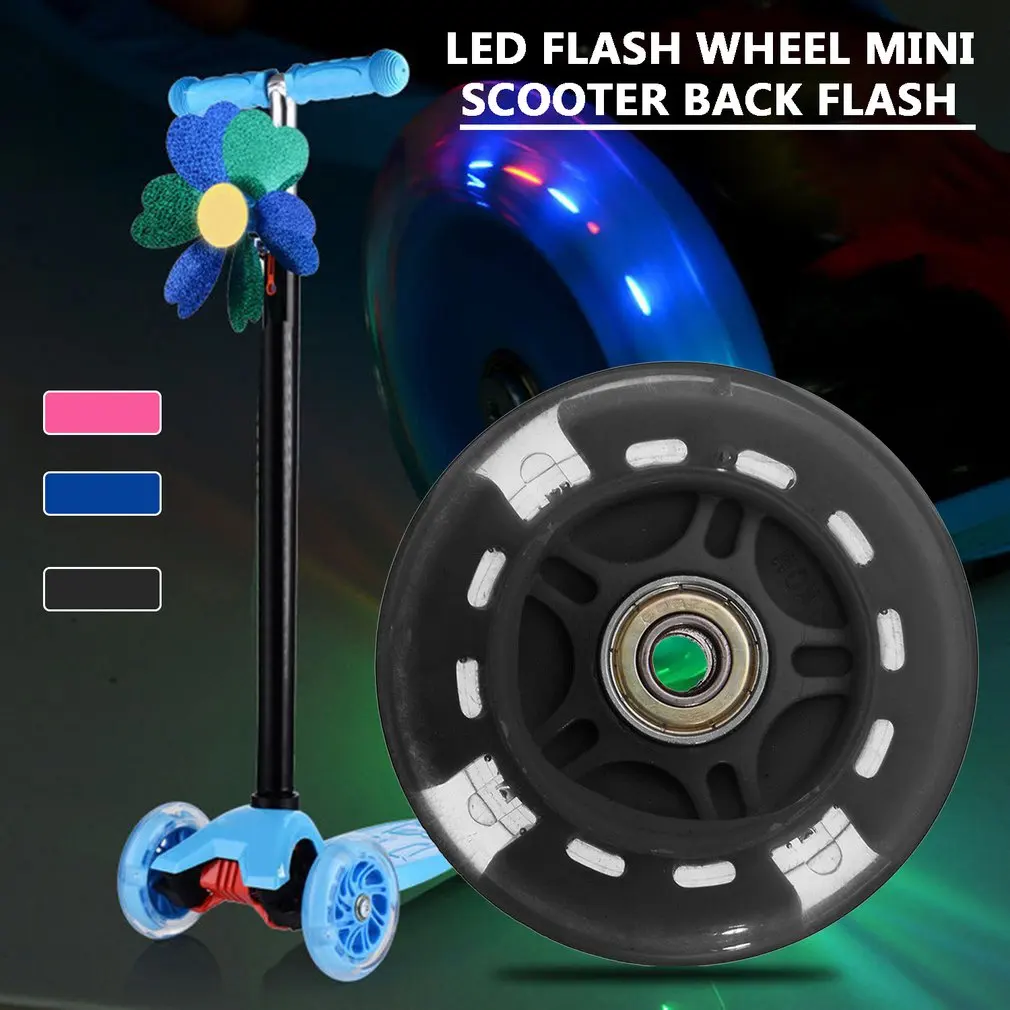 

80mm 120mm Scooter Led Flash Wheel Mini Or Maxi Micro Scooter Flashing Lights Back Rear Abec-7 with 4 Colors