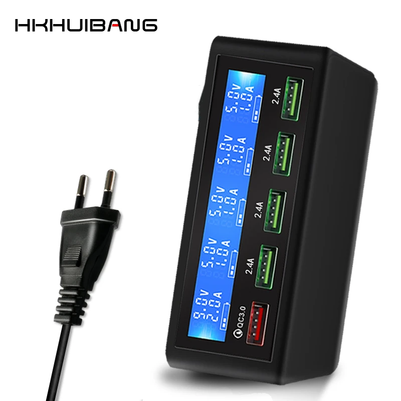 HKHUIBANG 3 0 5 портов Usb адаптер мобильный телефон Быстрый зарядный для Iphone/Samsung/Xiaomi Tablet