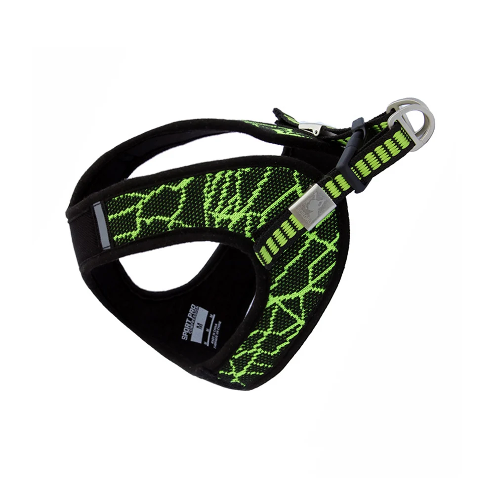 green Мягкая шлейка-жилетка Pet Sport Haulage Rope для питомцев на прогулке шлейка-жилетка Светоотражающая стабильность структура - Цвет: green