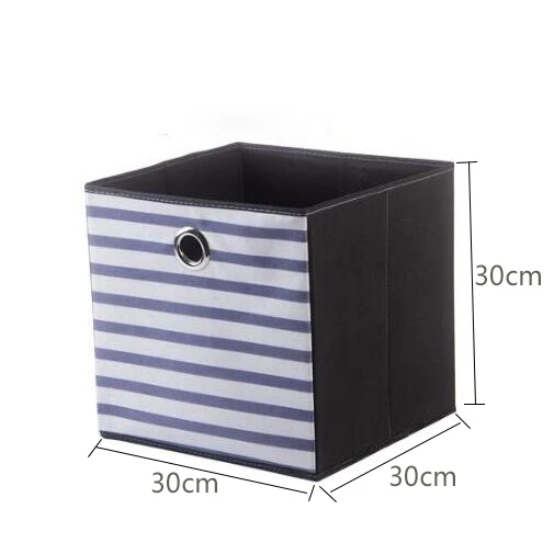 30x30x30cm Складной органайзер для одежды из нетканого полотна, ящик для хранения игрушек, для нижнего белья, бюстгальтера, носков, книг, для домашнего хранения, ведро для белья - Цвет: 30x30x30cm