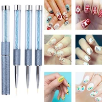 13pcs blue pearl rod acrylic nail art pen tips 3d painting drawing uv gel painting brush manicure nail art painting tools