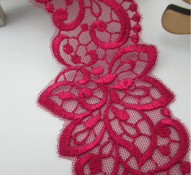 3 метра Красивая Темно-Золотая кружевная отделка с вышитыми цветами бесплатная