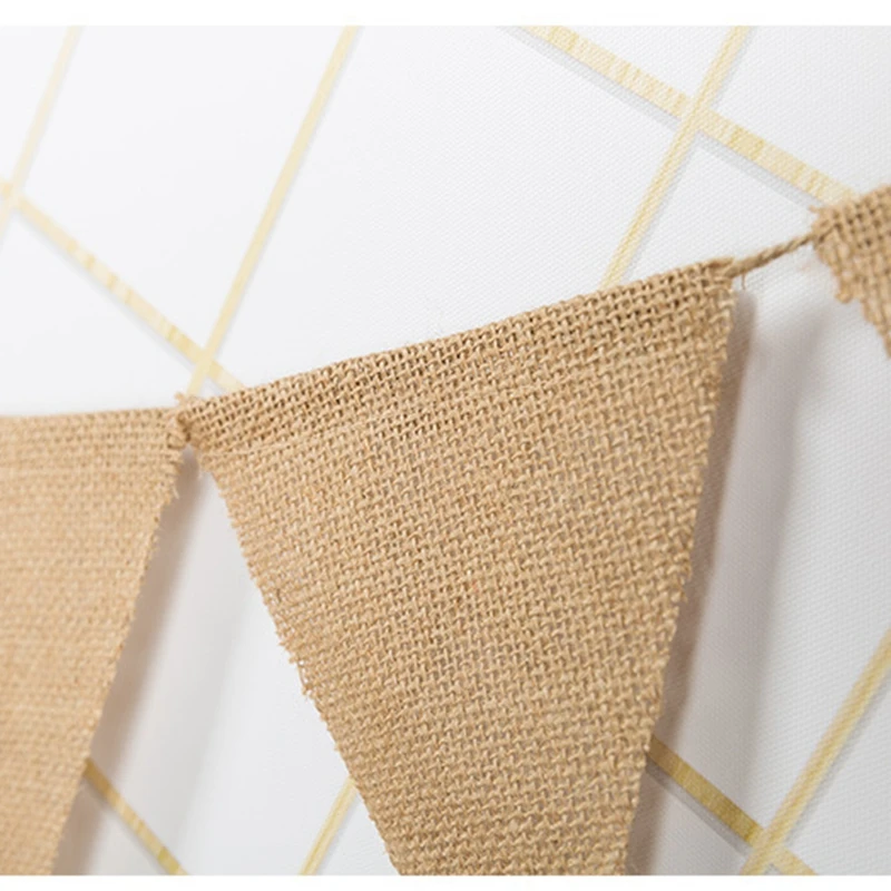 Джутовый баннер из джутовой мешковины поделки сделай сам Рождество свадьба