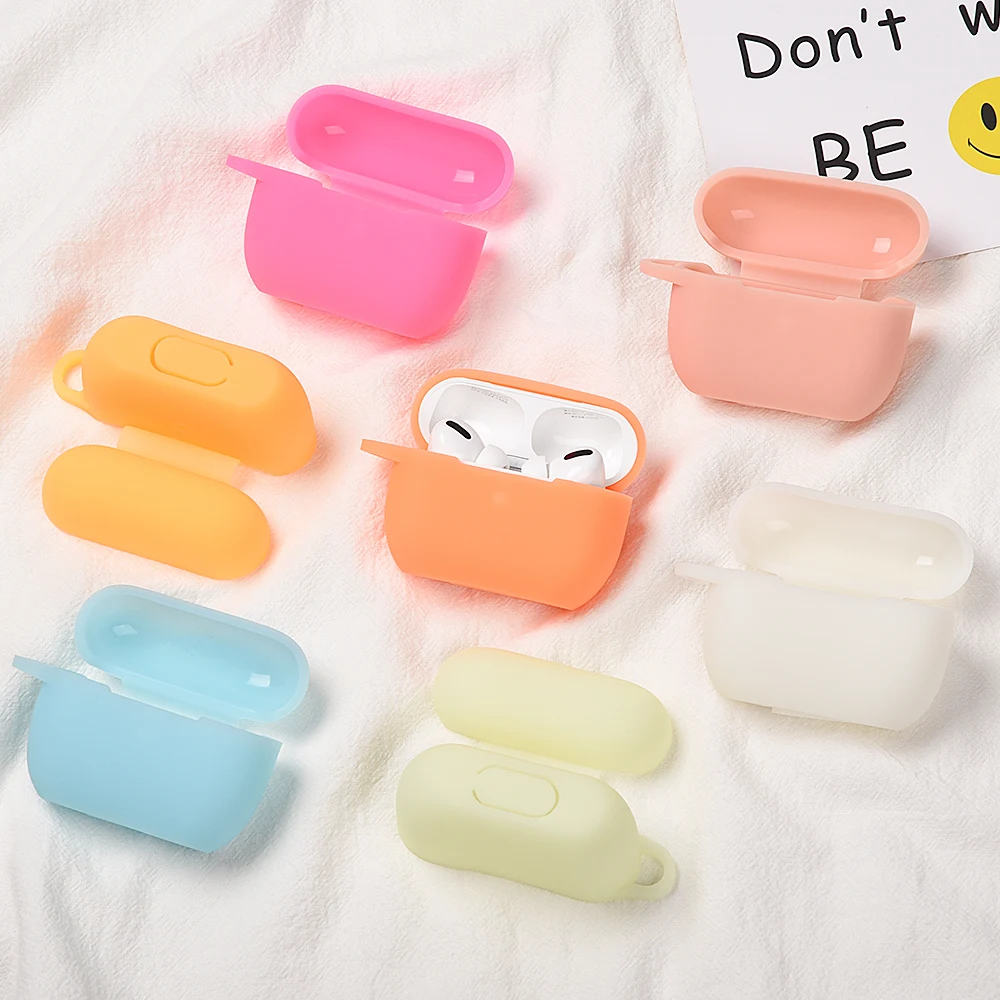 Защитный чехол для Apple Airpods Pro светящийся силиконовый Air Pods в темноте