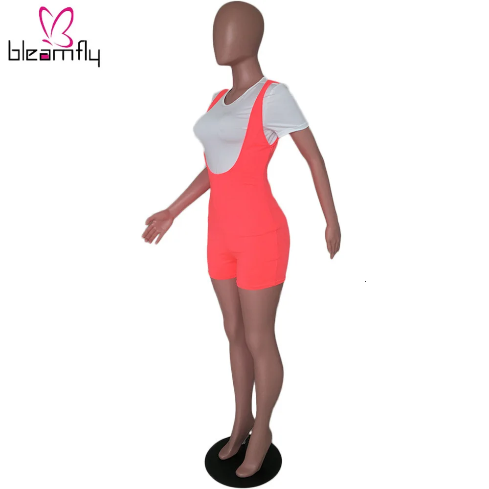 2019 женская летняя белая футболка с коротким рукавом и комбинезон костюм шортами